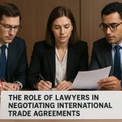 The role of lawyers in negotiating international trade agreements